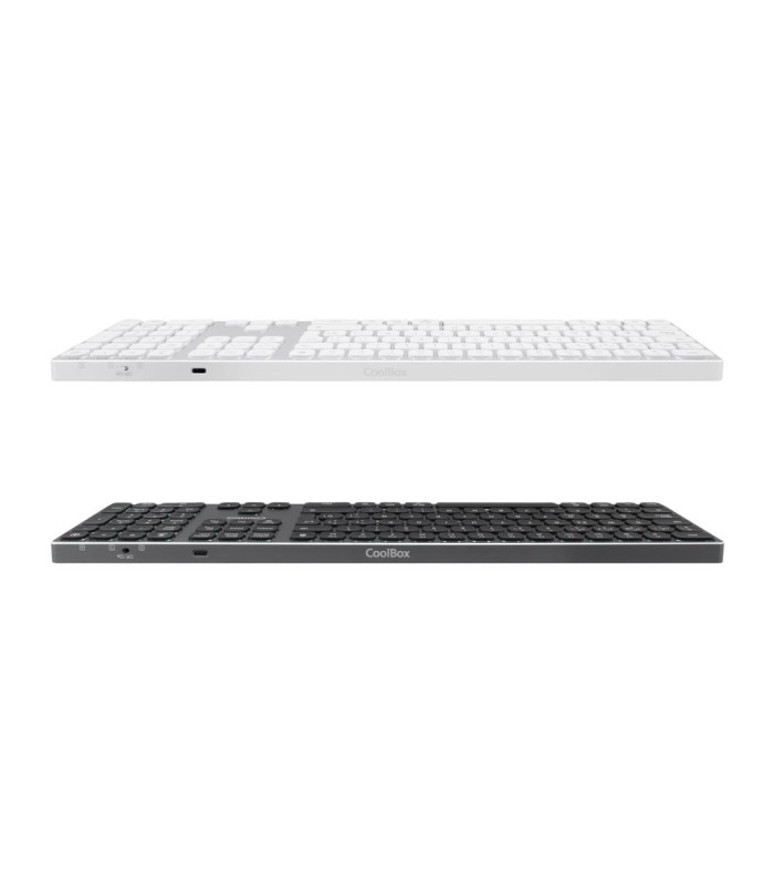 Teclado inalambrico retroiluminado coolbox moonlight key b431 plata blanco