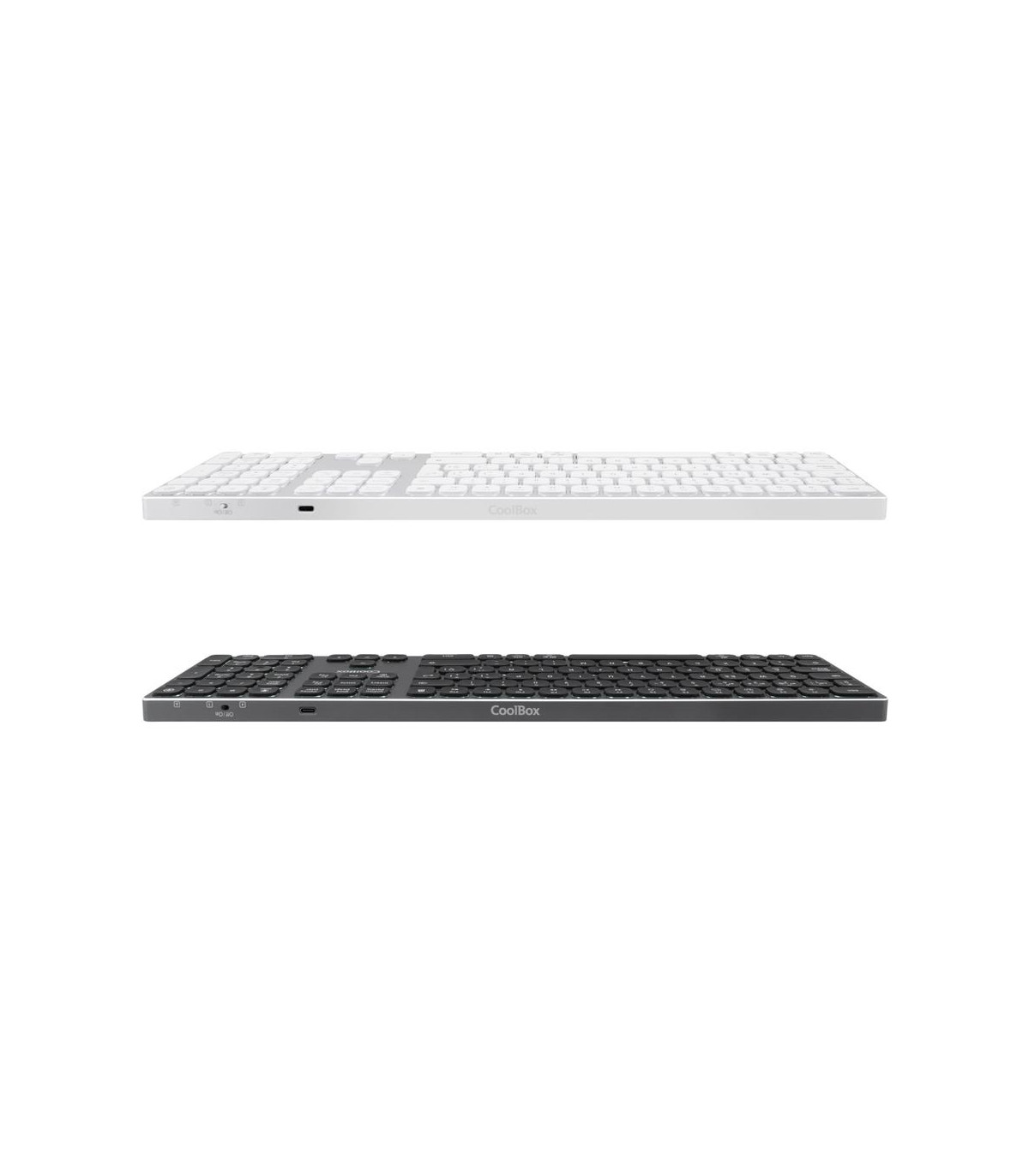 Teclado inalambrico retroiluminado coolbox moonlight key b431 plata blanco