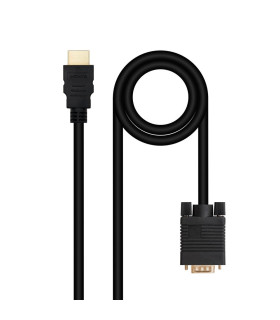 Cable conversor hdmi a vga nanocable 1.8 m - negro