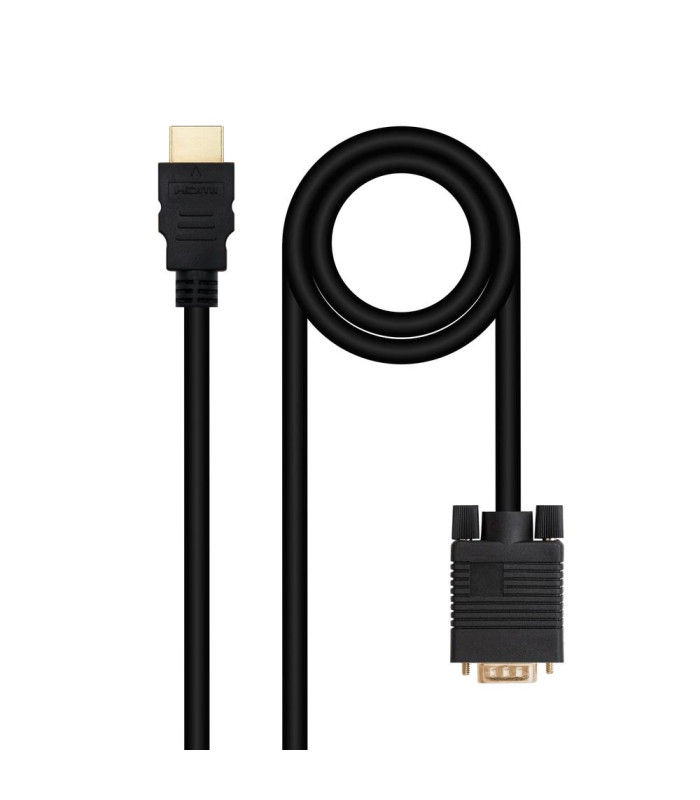 Cable conversor hdmi a vga nanocable 1.8 m - negro