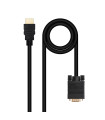 Cable conversor hdmi a vga nanocable 1.8 m - negro