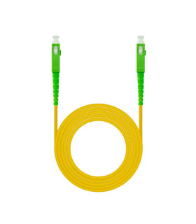 Cable de fibra optica nanocable sc - apc a sc - apc monomodo simplex lszh - amarillo - 3 m