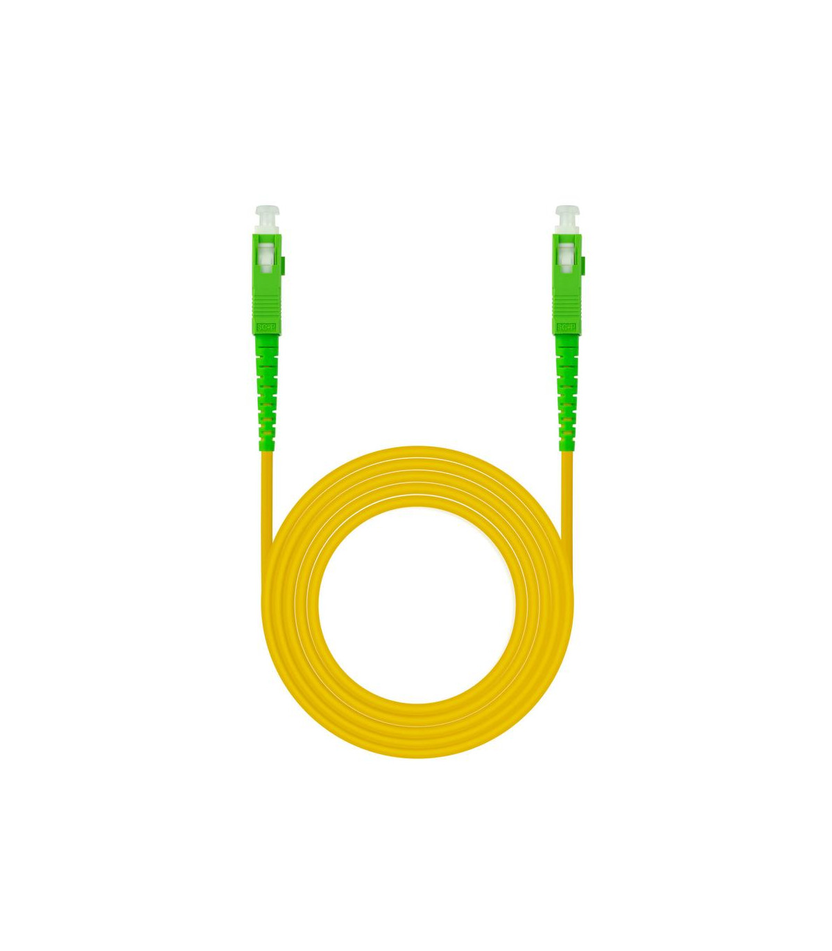 Cable de fibra optica nanocable sc - apc a sc - apc monomodo simplex lszh - amarillo - 3 m