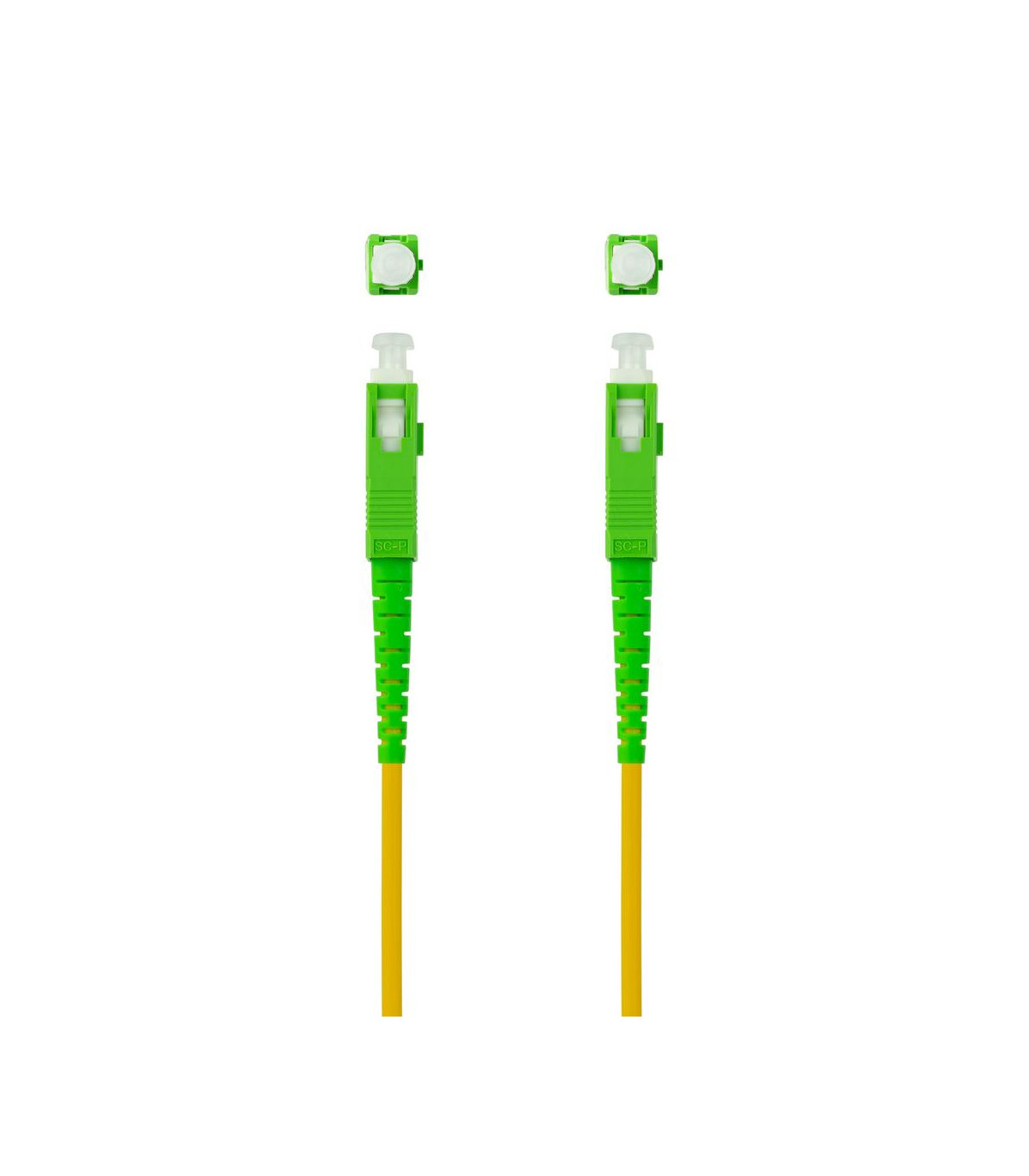 Cable de fibra optica nanocable sc - apc a sc - apc monomodo simplex lszh - amarillo - 3 m