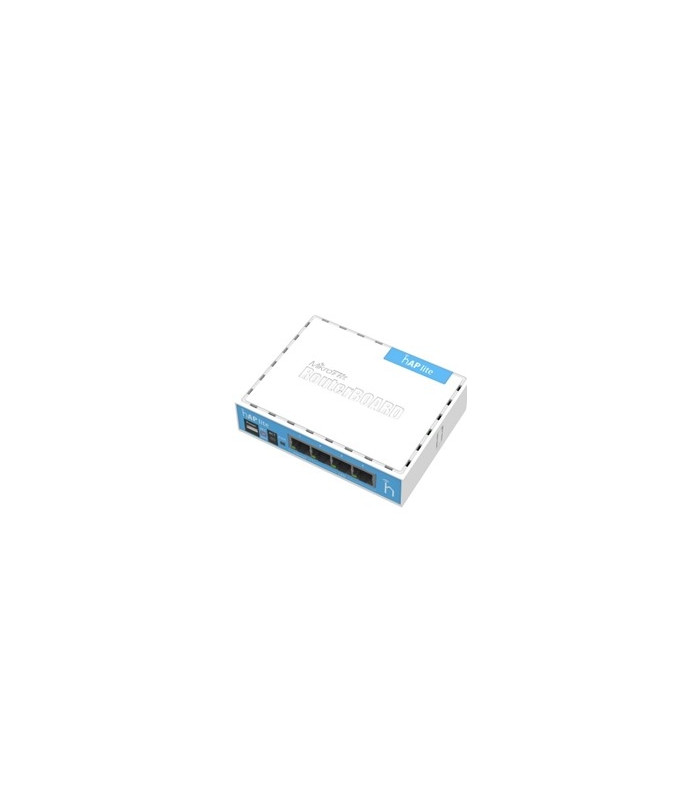 Mikrotik router board rb - 9412nd hap lite with 650mhz cpu 32mb ram 4xlan built - in 2.4ghz 802b - g - n 2x2 two chain wireless