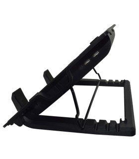 Soporte - base refrigeracion para ordenador portatil ewent ew1258 - 1 ventilador - 2 usb - hasta 17 pulgadas