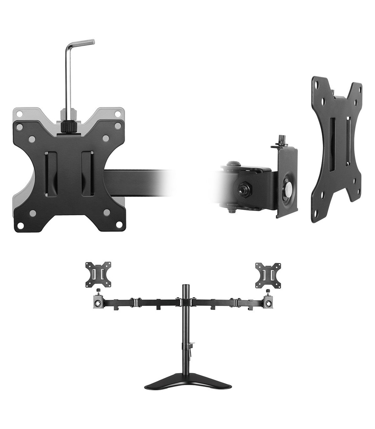 Soporte de mesa ewent ew1536 para 2 monitores de hasta 32 pulgadas
