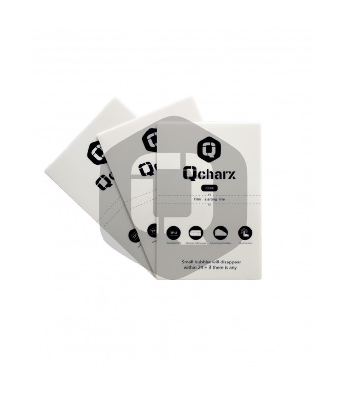 Laminas de proteccion frontales qcharx hidrogel hd qx1 10 unidades