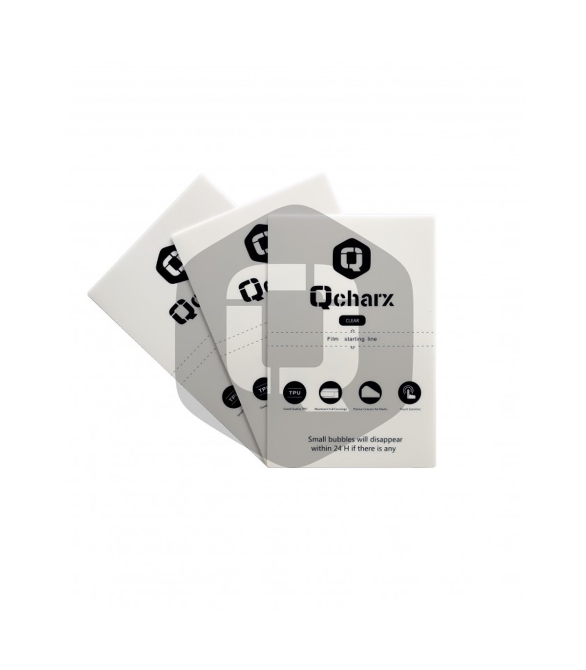 Laminas de proteccion frontales qcharx hidrogel hd qx1 10 unidades