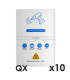 Laminas de fijacion qcharx altas prestaciones hidrogel hd qx hibrida mediante ultravioleta uv pack 10 ud para qx1
