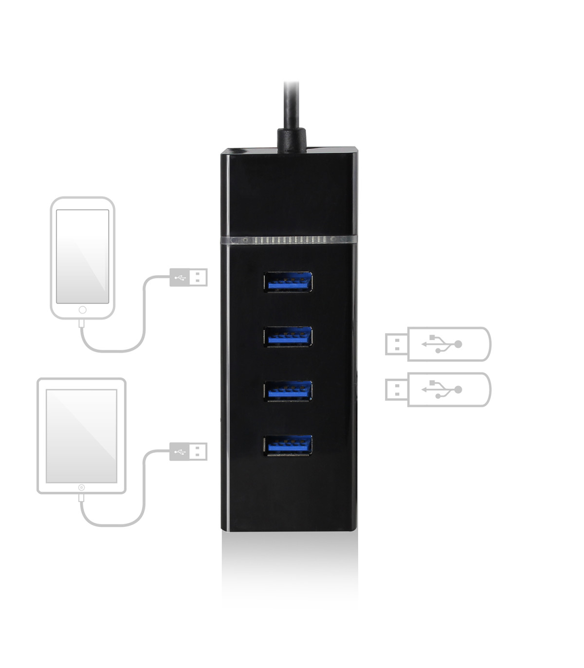Hub ewent 4 puertos usb 3.2 - usb tipo c