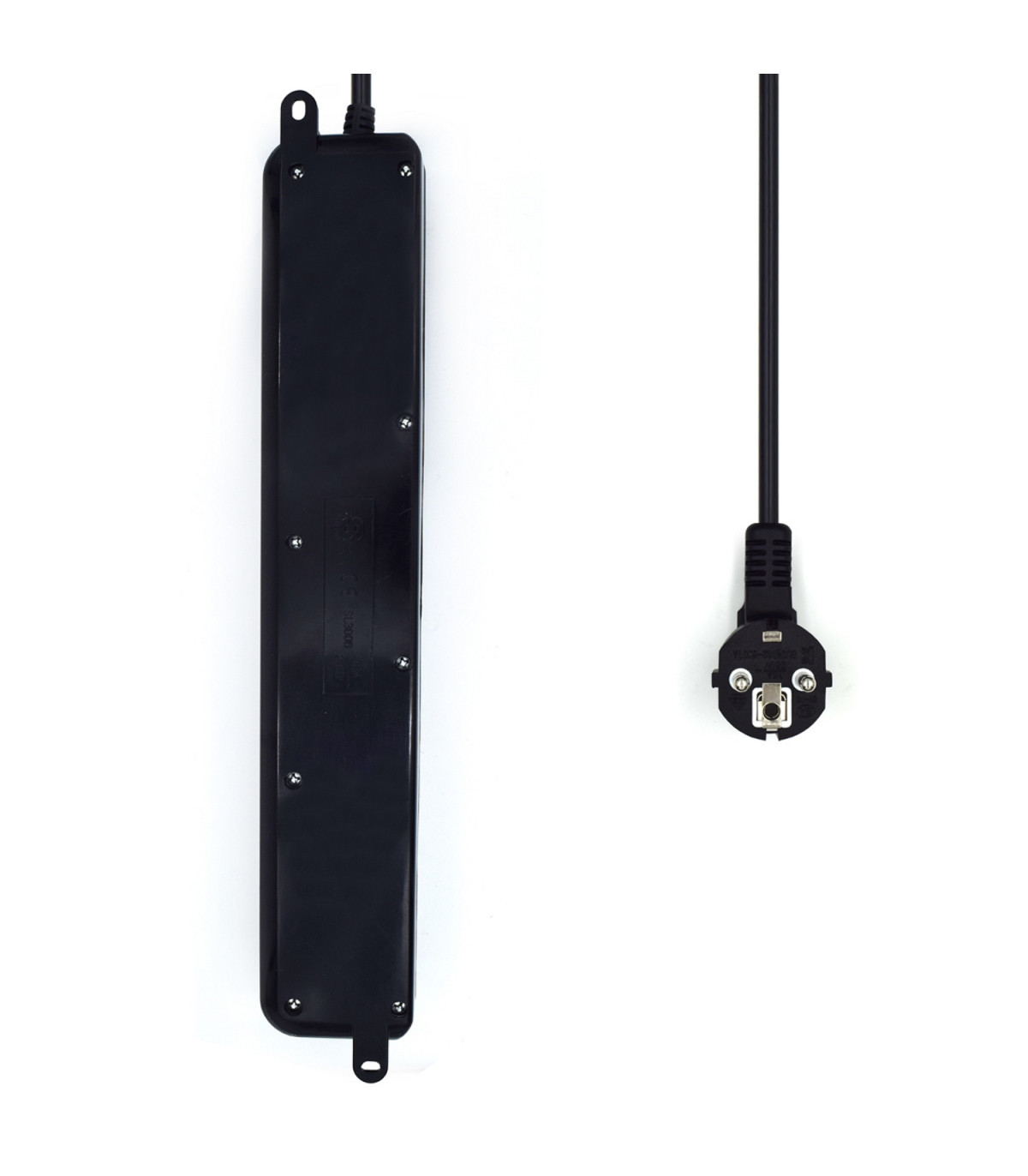 Regleta ewent 6 tomas shucko interruptor y enchufe negro