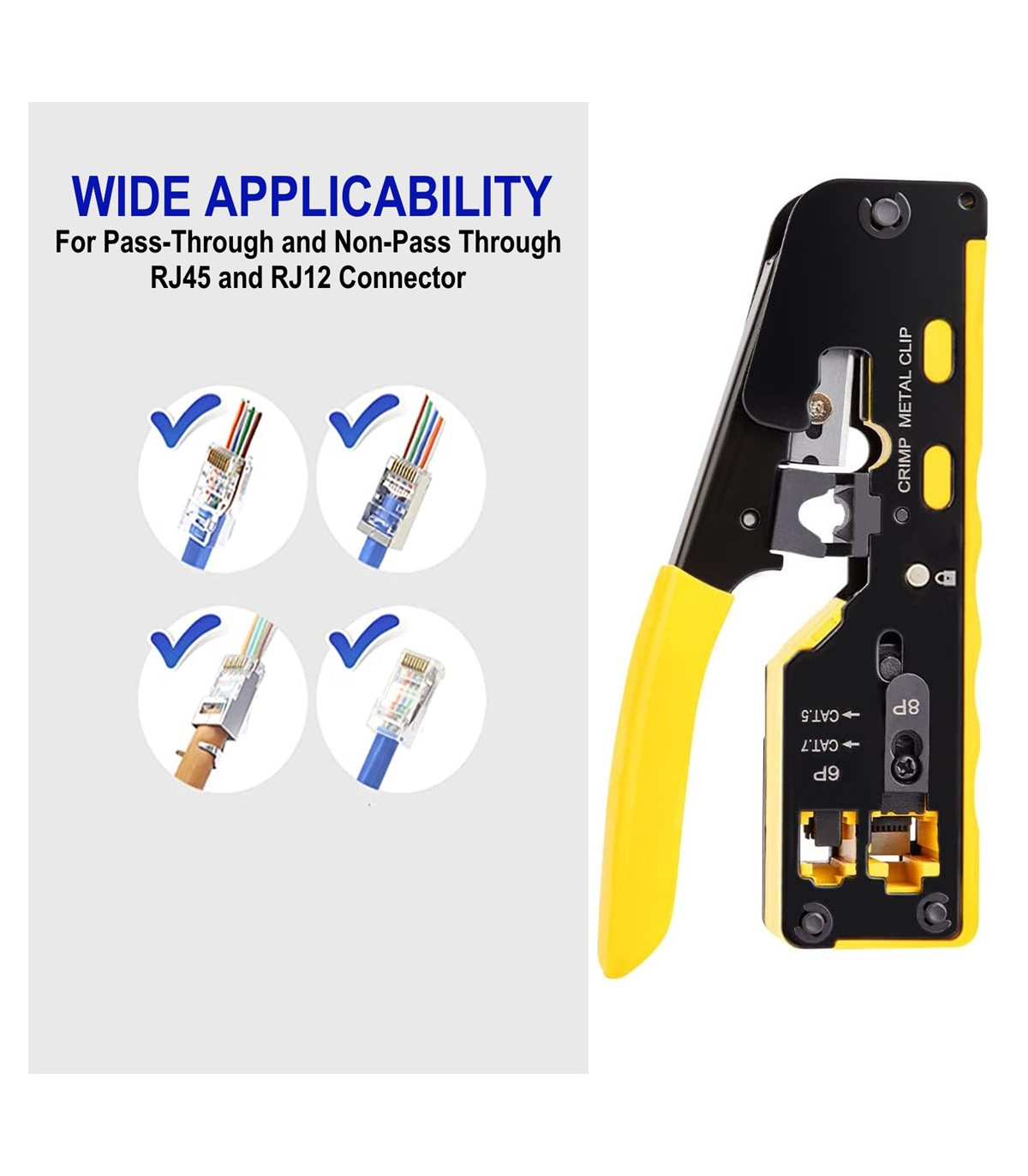 Crimpadora ewent ew9006 para cat.5e - cat.6 - cat.6a - cat.7 - rj11 - rj12