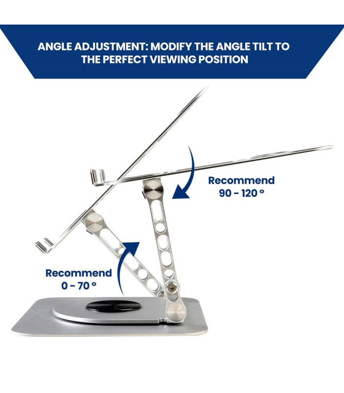 Soporte mesa ewent para portatil 17.3 pulgadas rotacion 360º