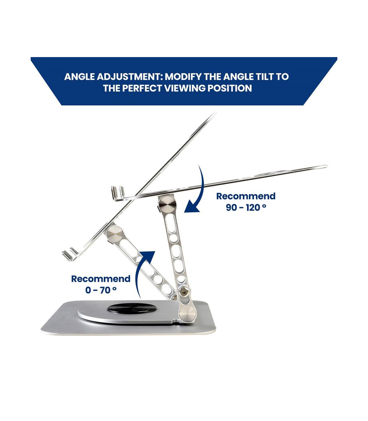 Soporte mesa ewent para portatil 17.3 pulgadas rotacion 360º