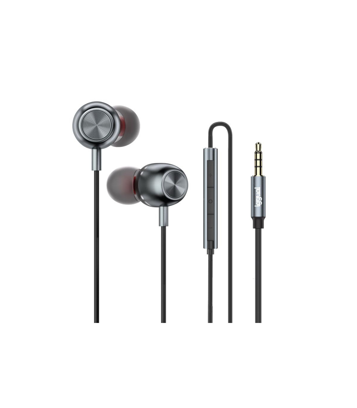 iggual Auriculares con micro intrauditivos Jack3,5