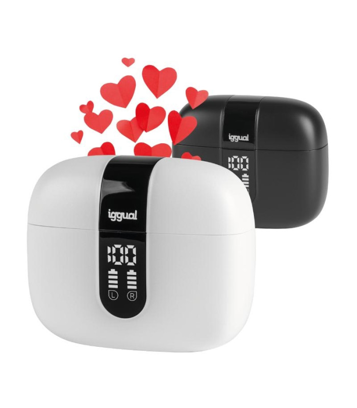 iggual Auriculares inalámbricos TWS Bluetooth blan