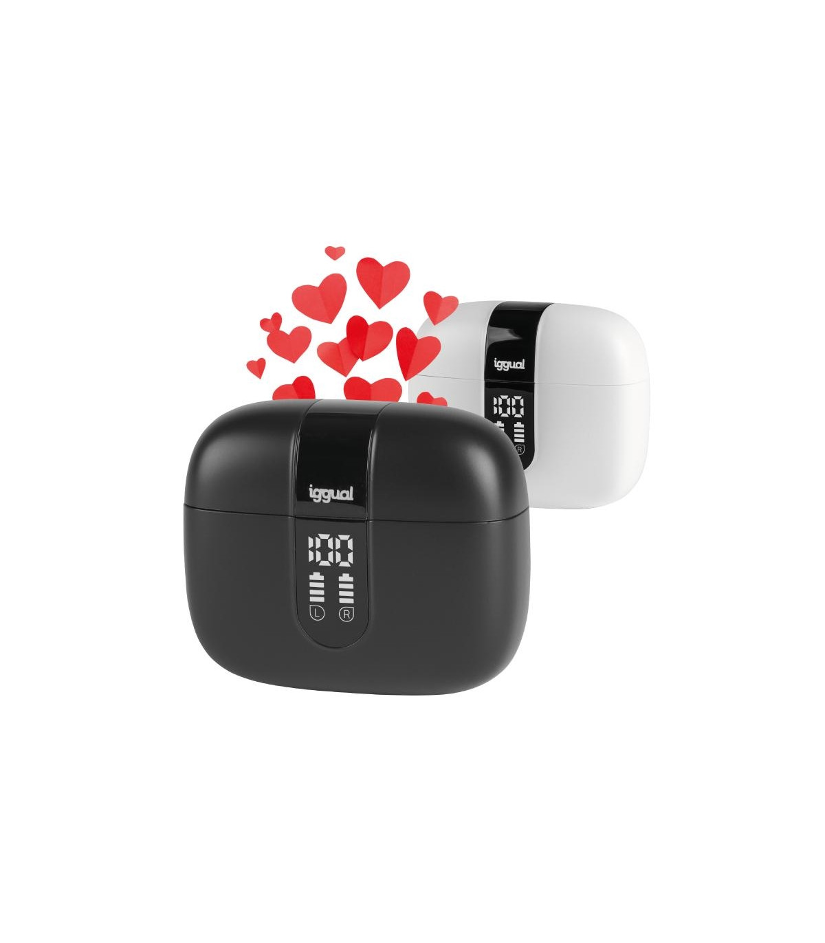 iggual Auriculares inalámbricos TWS Bluetooth negr