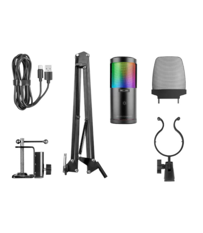 MARS GAMING Micrófono MMICSC Brazo Mecánico ARGB