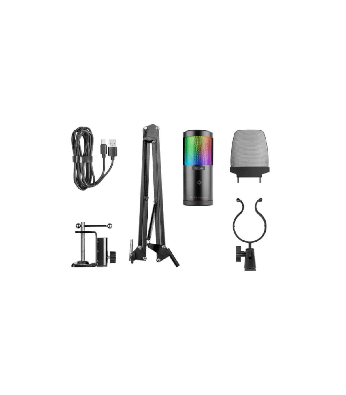 MARS GAMING Micrófono MMICSC Brazo Mecánico ARGB