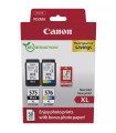 Multipack cartucho tinta canon pg 575xl + cl 576xl + papel fotografico