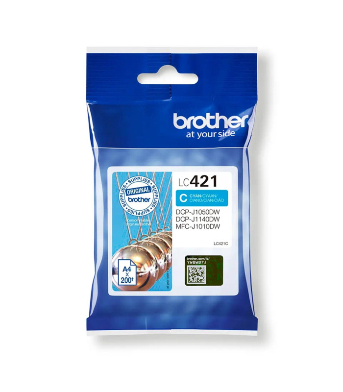 Cartucho tinta brother lc421c cian 200 paginas