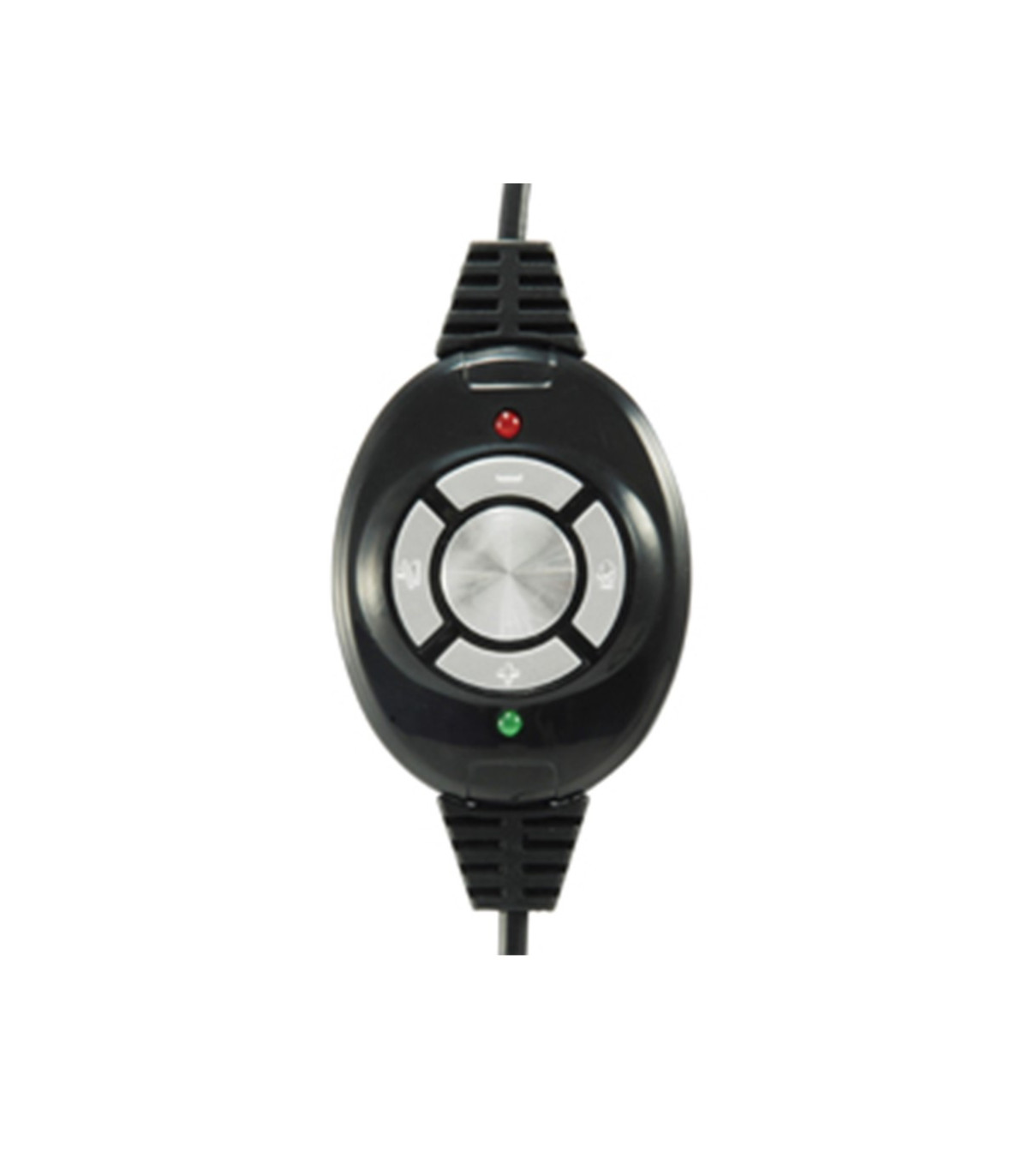 Auricular equip usb + microfono flexible control de volumen negro