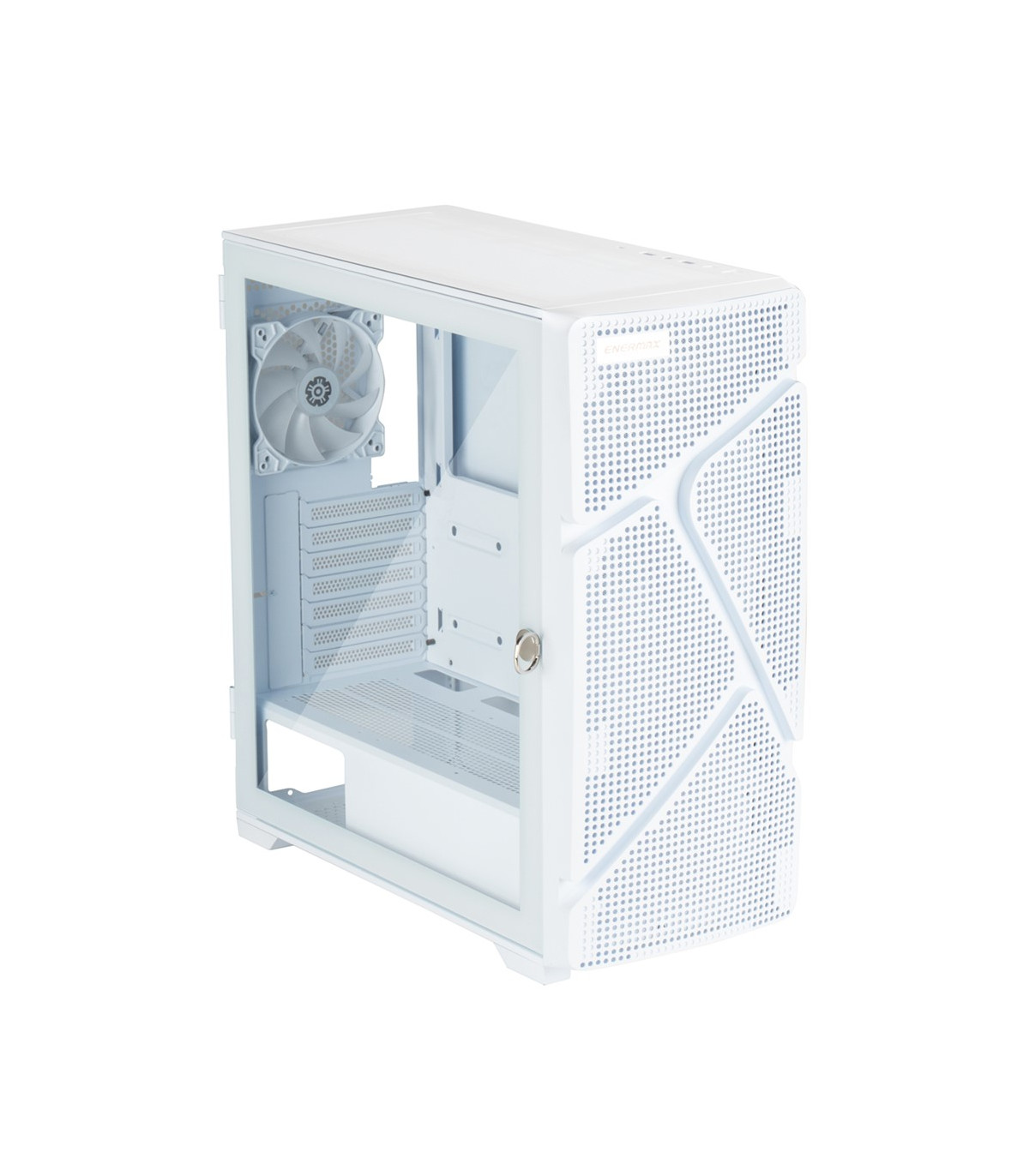 Caja ordenador gaming enermax marbleshell ms31 atx cristal templado blanco