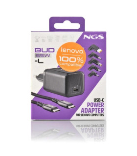 NGS PACK CARGA USBC 65W+CABL 1,5M+5 CLAVIJ LENOVO