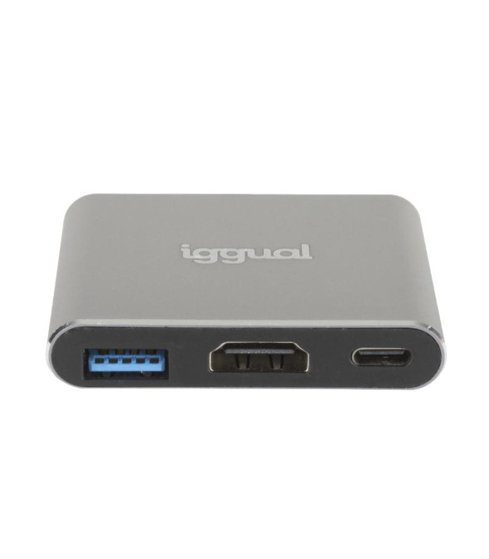 iggual Hub tipo C 3 en 1 HDMI USB3.0 PD100W
