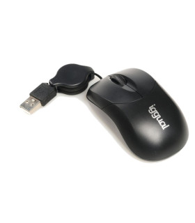 iggual Ratón retráctil COM-BASIC-800DPI negro