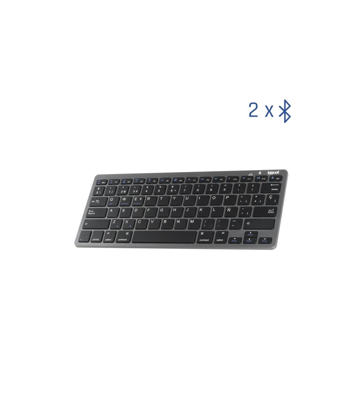 iggual Teclado Bluetooth Slim TKL-BT negro 2 canal