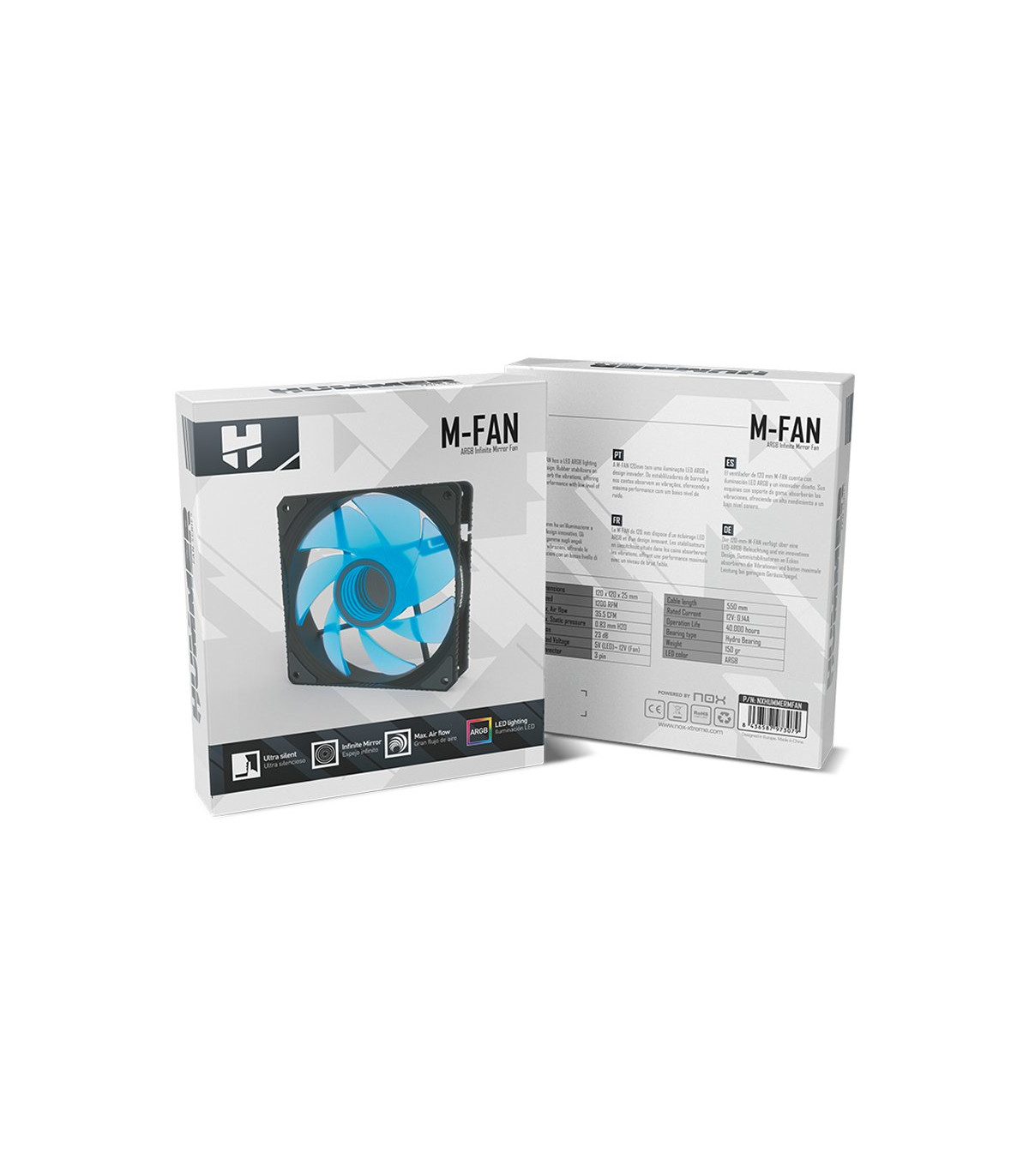 NOX HUMMER ARGB 120mm Espejo Infinito