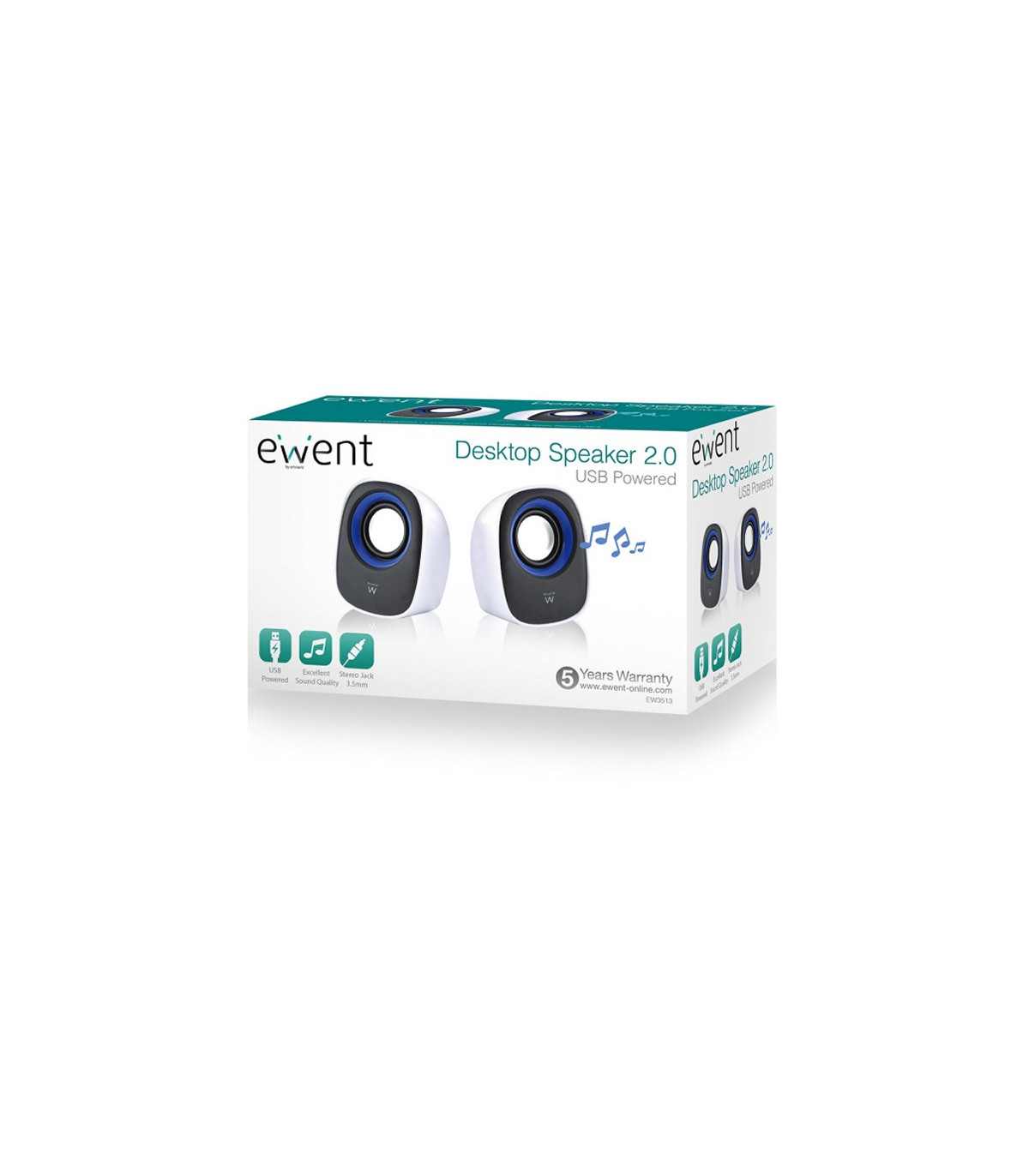 EWENT Altavoces escritorio 2.0 usb