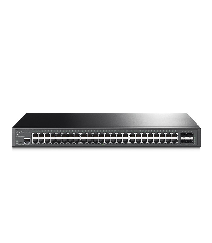 Switch 48 puertos tp - link 10 - 100 - 1000 rack 19 pulgadas 1u +4sfp gestion l2
