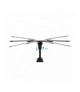 Soporte tv - monitor tooq 23 pulgadas - 55 pulgadas giratorio - inclinable 2 pivotes lp2255tn - b - vesa max 400x400 - inclinaci