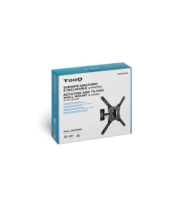Soporte tv - monitor tooq 23 pulgadas - 55 pulgadas giratorio - inclinable 2 pivotes  lp2255tn - b -  vesa max 400x400 -  inclin
