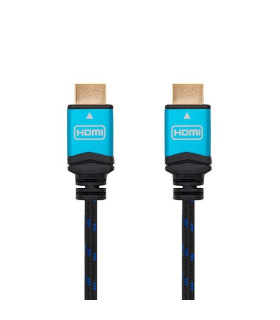 Cable hdmi (a) to hdmi (a) 4k 1.5m nanocable black  m - m - 60hz -  18gbps -  v2.0 -  trenzado