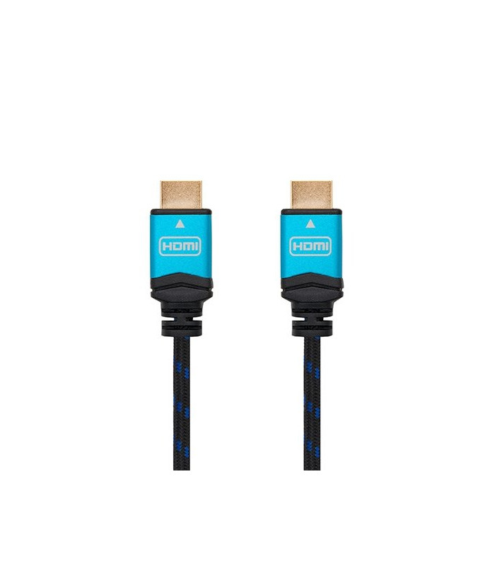 Cable hdmi (a) to hdmi (a) 4k 1.5m nanocable black  m - m - 60hz -  18gbps -  v2.0 -  trenzado