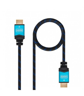 Cable hdmi (a) to hdmi (a) 4k 1.5m nanocable black m - m - 60hz - 18gbps - v2.0 - trenzado
