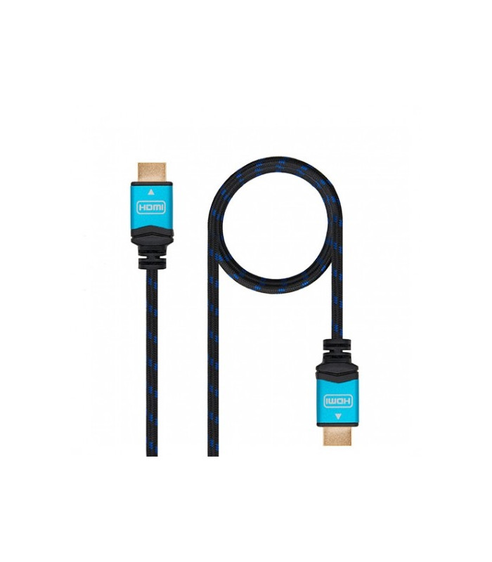 Cable hdmi (a) to hdmi (a) 4k 1.5m nanocable black  m - m - 60hz -  18gbps -  v2.0 -  trenzado