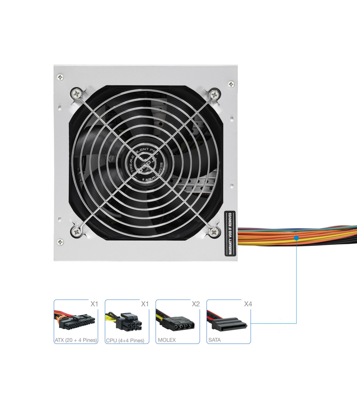 Fuente alimentacion tooq ep - ii tqep - 500s - int atx 500w