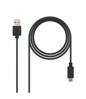 Cable usb tipo a 2.0 a usb tipo c 2.0 nanocable 2m negro macho - macho
