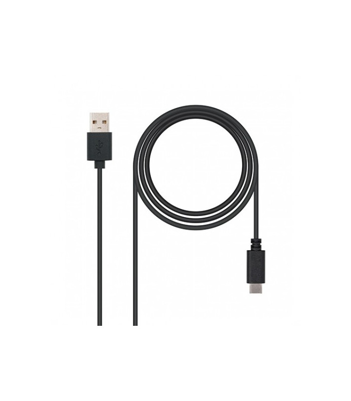 Cable usb tipo a 2.0 a usb tipo c 2.0 nanocable 2m negro macho - macho