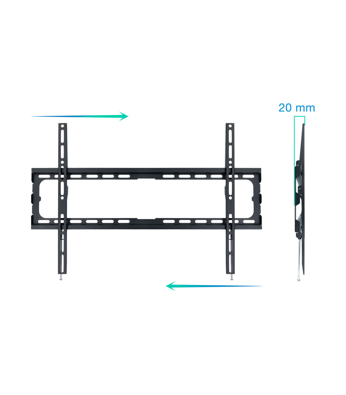 Soporte pared tv television monitor tooq lp1080f - b 37 pulgadas - 80 pulgadas carga maxima 45kg