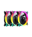 Kit ventiladores cpu gaming unykach ring led argb 3 x 120mm - incluye controladora