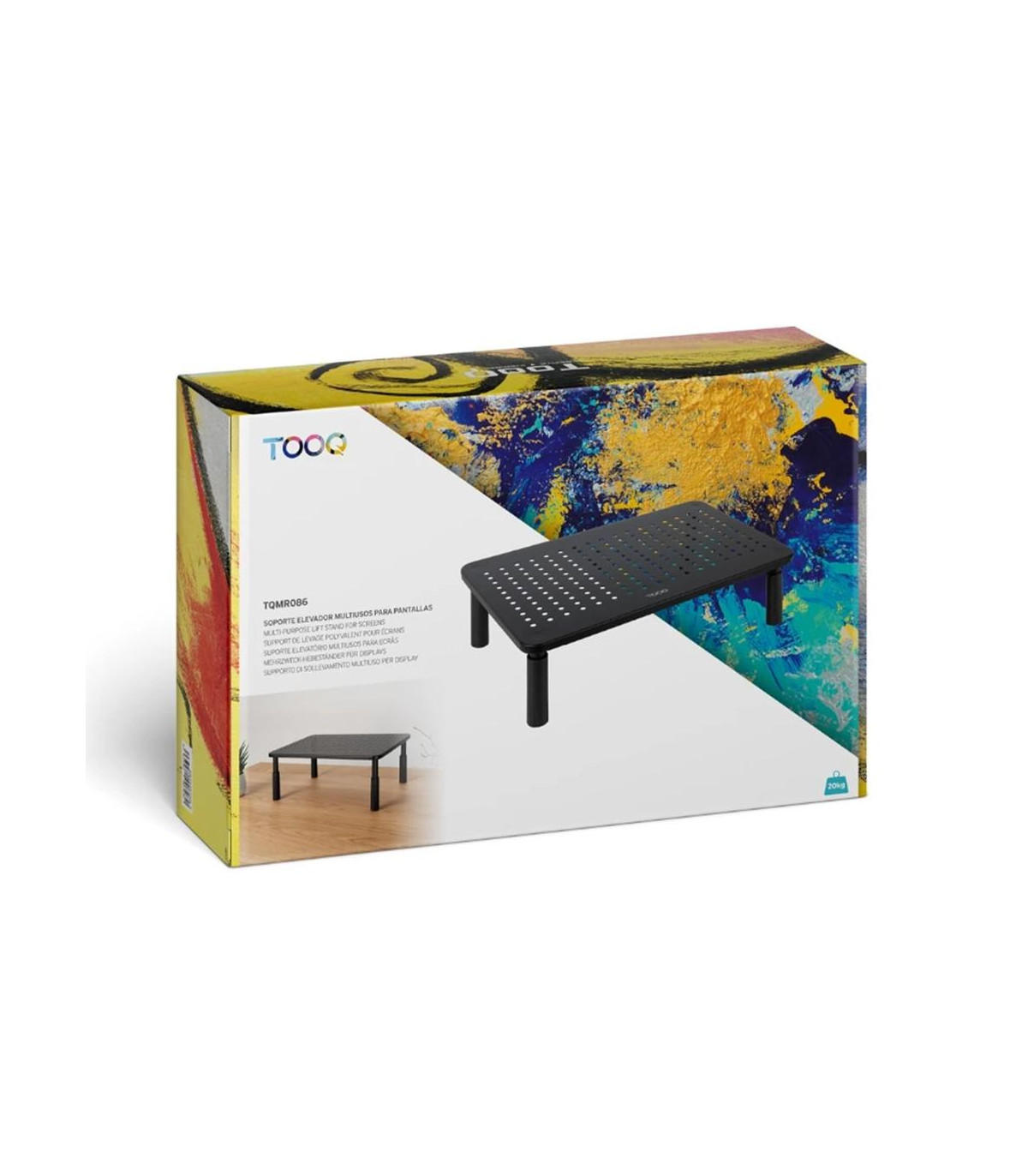 Elevador soporte de monitor tooq tqmr086 negro