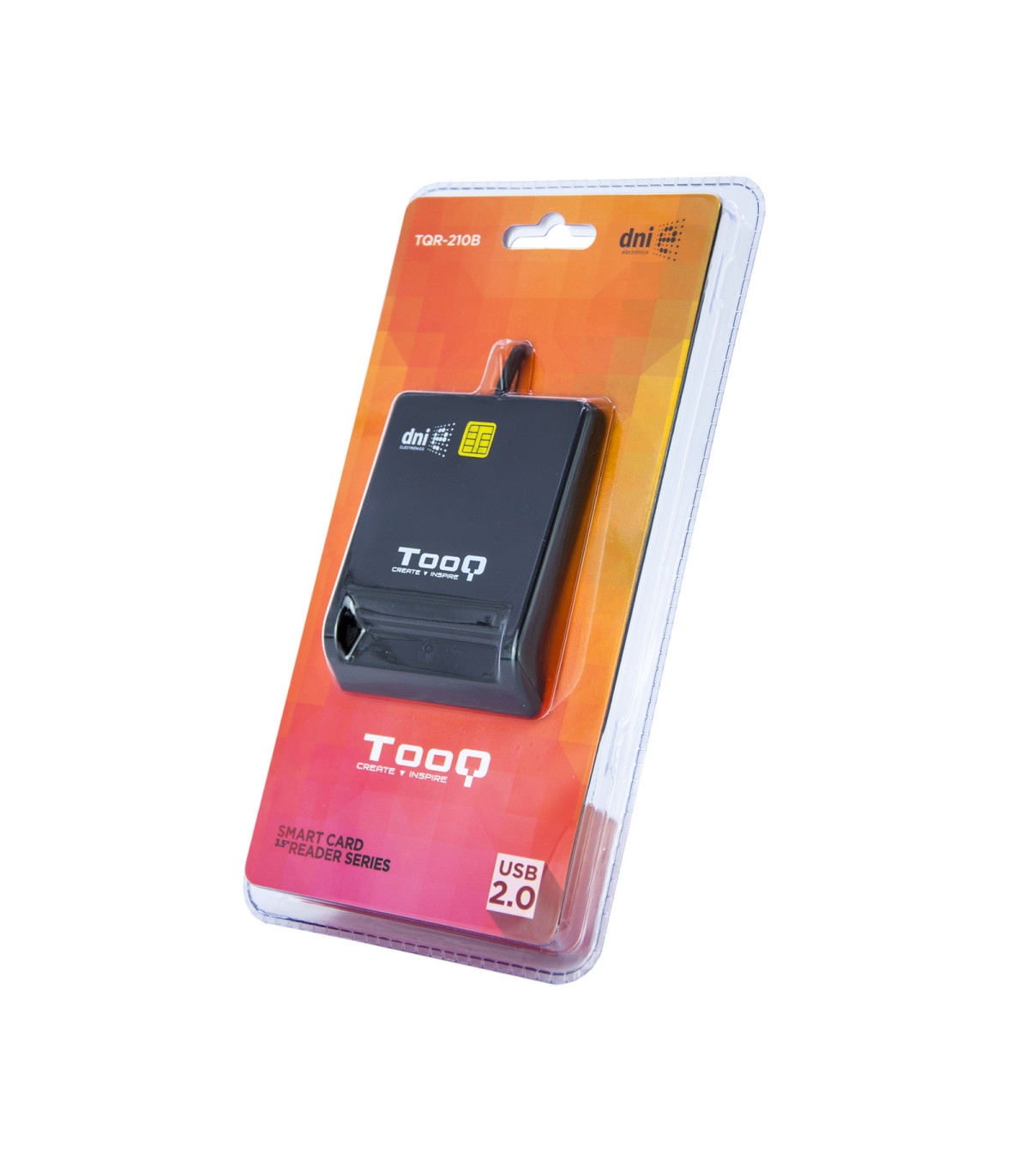 Lector de tarjetas dni tooq tqr - 210b usb 2.0 negro