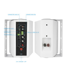 Altavoces activos tooq de pared blancos 30w autoamplificados