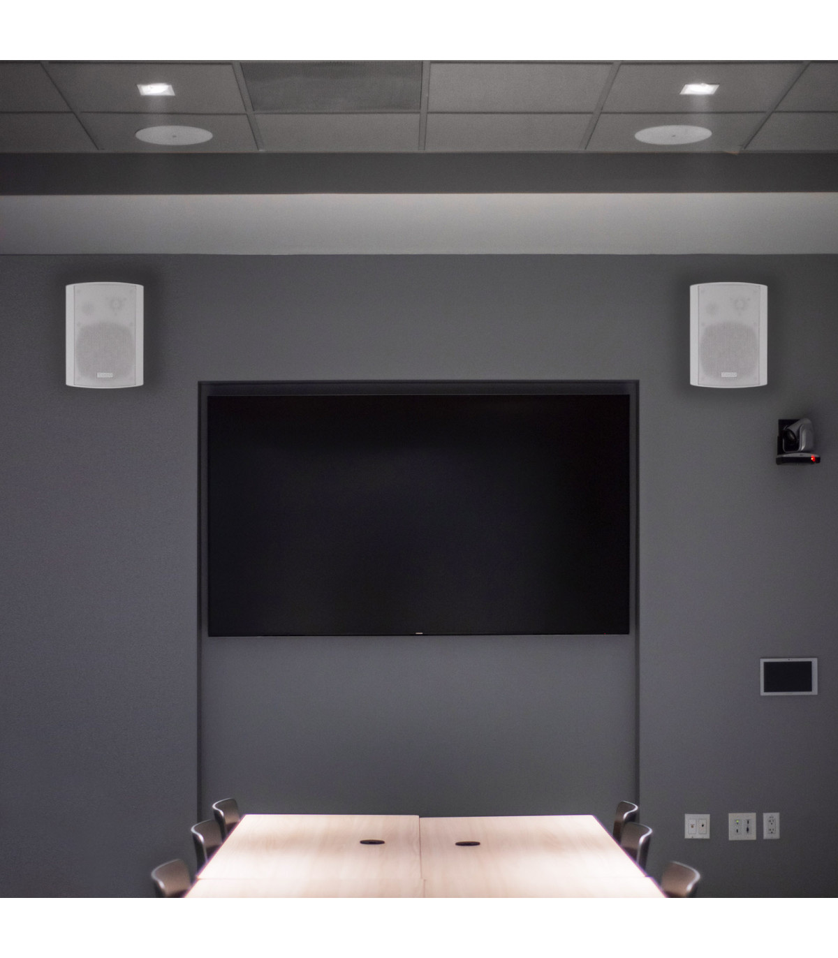 Altavoces activos tooq de pared blancos 30w autoamplificados